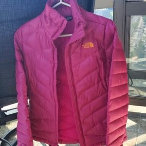 Barbie pink the north face puffer down goose down jacket XS